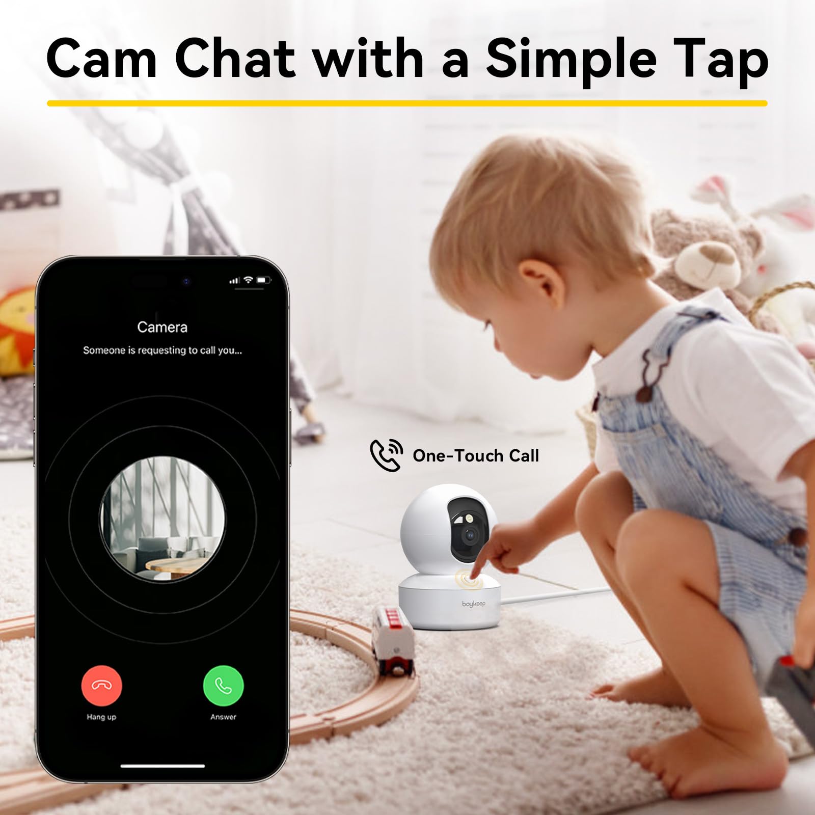Amazon.com : BoyKeep Indoor Camera - 2K Pet Camera, 5G/2.4GHz WiFi